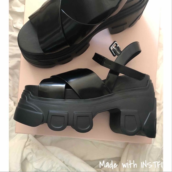 Simone Rocha Criss-Cross Strap Platform Sandals - Picture 8 of 13